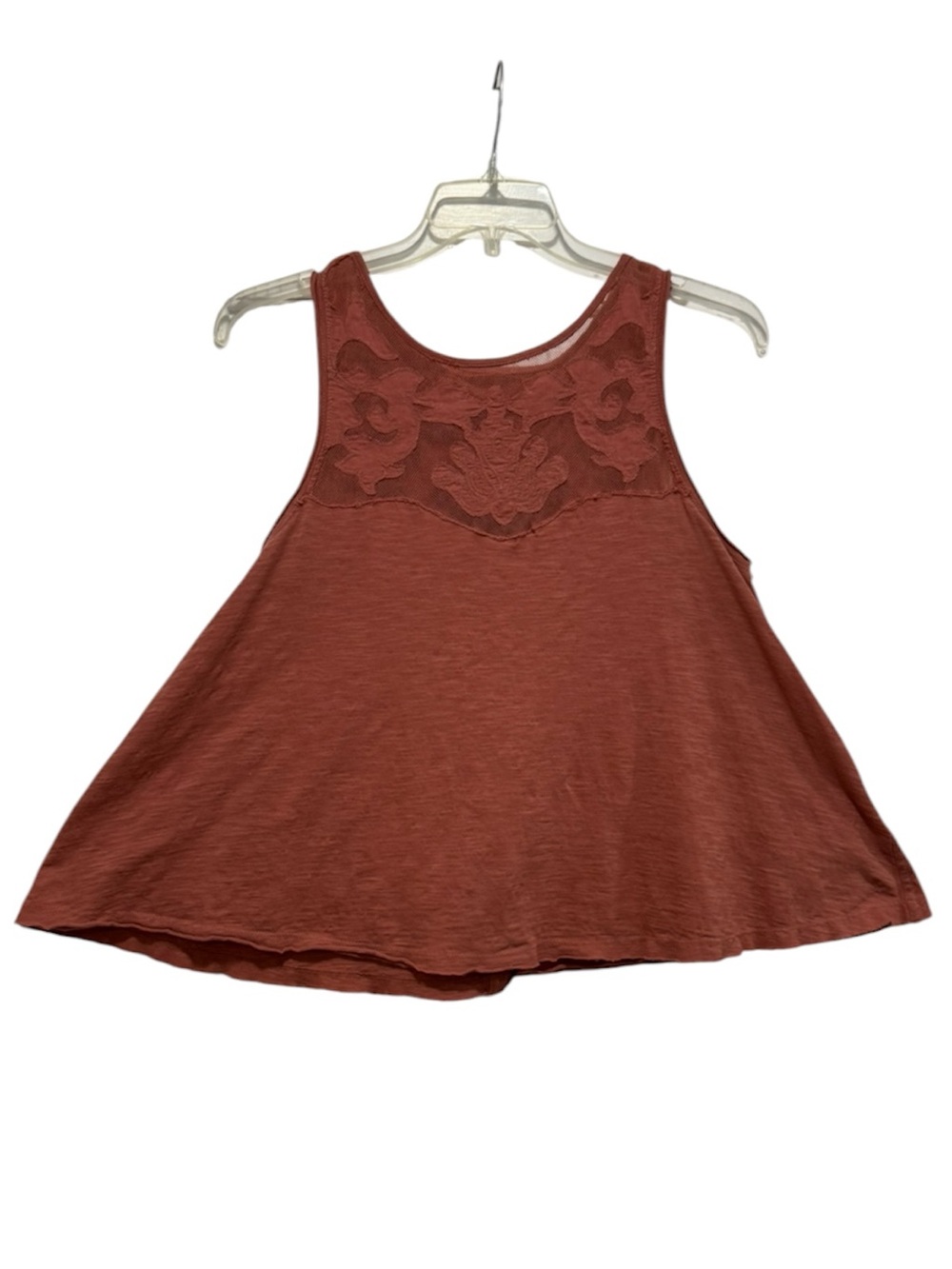 Shyanne Lace Appliqué Western Style Rusty Pink Tank Top - Picture 4 of 10